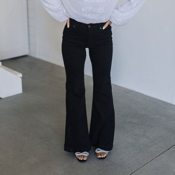 ROLLA'S Denim - Rolla’s Eastcoast Flare Jeans | Galactic Black | High Rise Flare